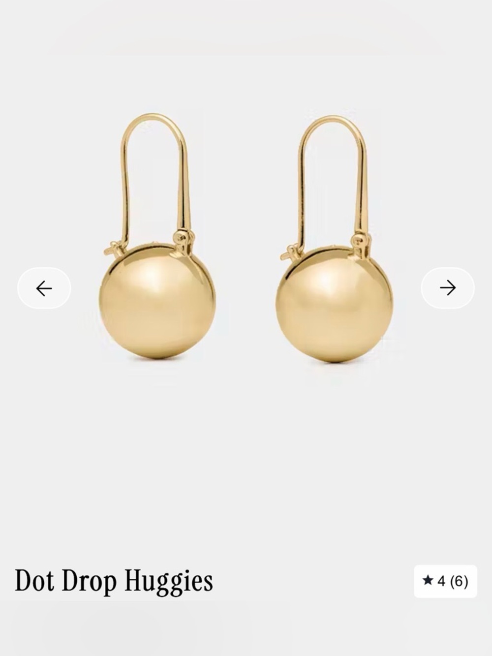 ♠️Kate Pace Dot Drop Huggies Gold Earrings Brand New!